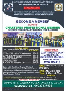 Become a member, join as chartered professional member for people in hospitality, tourism and other allied fields